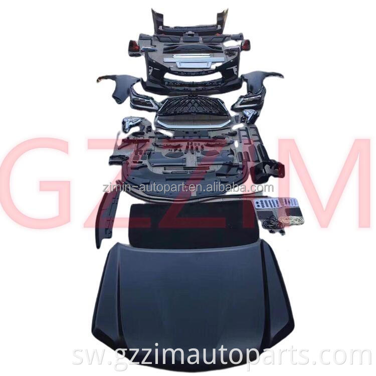 Kwa LC200 Land Cruiser 2008 + ilibadilishwa kuwa LX570 2020-2021 Plastiki Front Nyuma Bumper Grille Hood Kits Kits